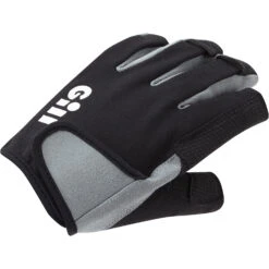 Gill Junior Deckhand Short Finger Sailing Gloves - Black