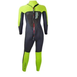 Sola Junior Storm 3/2mm Fullsuit Wetsuit - Graphite Green -Sailing Equipment Store 2021 sola storm 32 fullsuit wetsuit a1713 Green Back