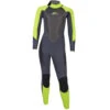 Sola Junior Storm 3/2mm Fullsuit Wetsuit - Graphite Green -Sailing Equipment Store 2021 sola storm 32 fullsuit wetsuit a1713 Green Front