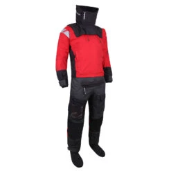 Typhoon PS440 Hinge Drysuit & Undersuit - Red/Grey -Sailing Equipment Store 2022 Typhoon 100183 PS440 Hinge Entry suit RED BLACK 3