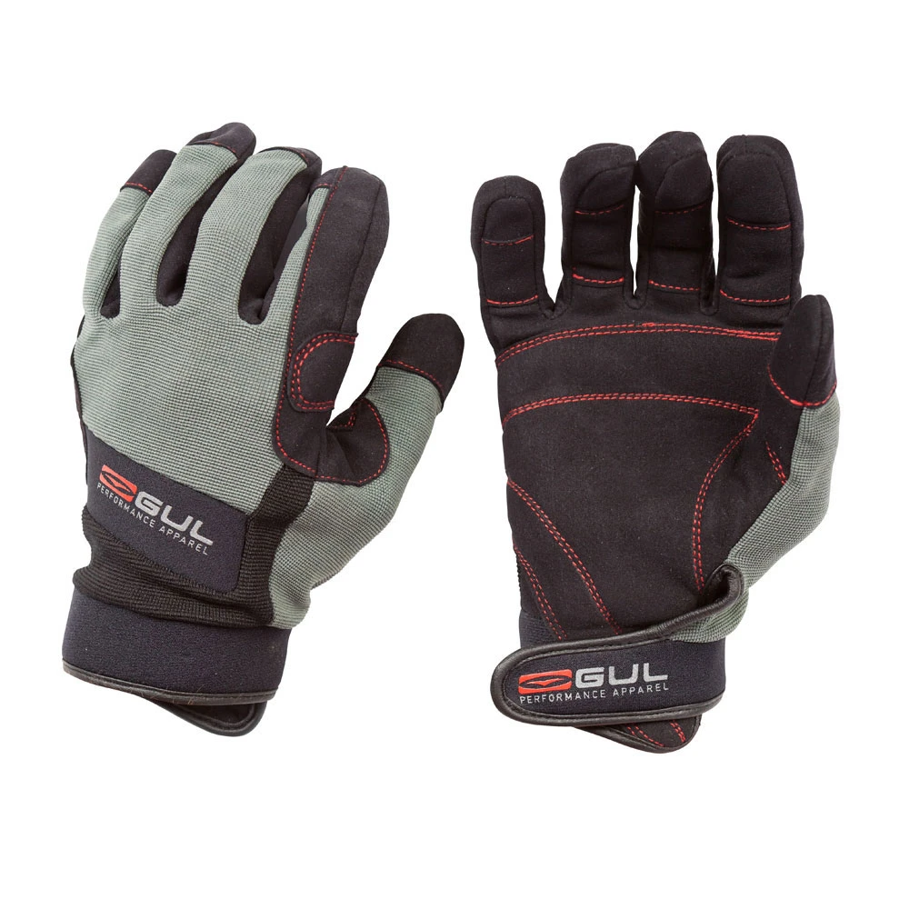 Gul Summer Full Finger Sailing Gloves - Black/Charcoal 3 Gul Summer Full Finger Sailing Gloves - Black/Charcoal