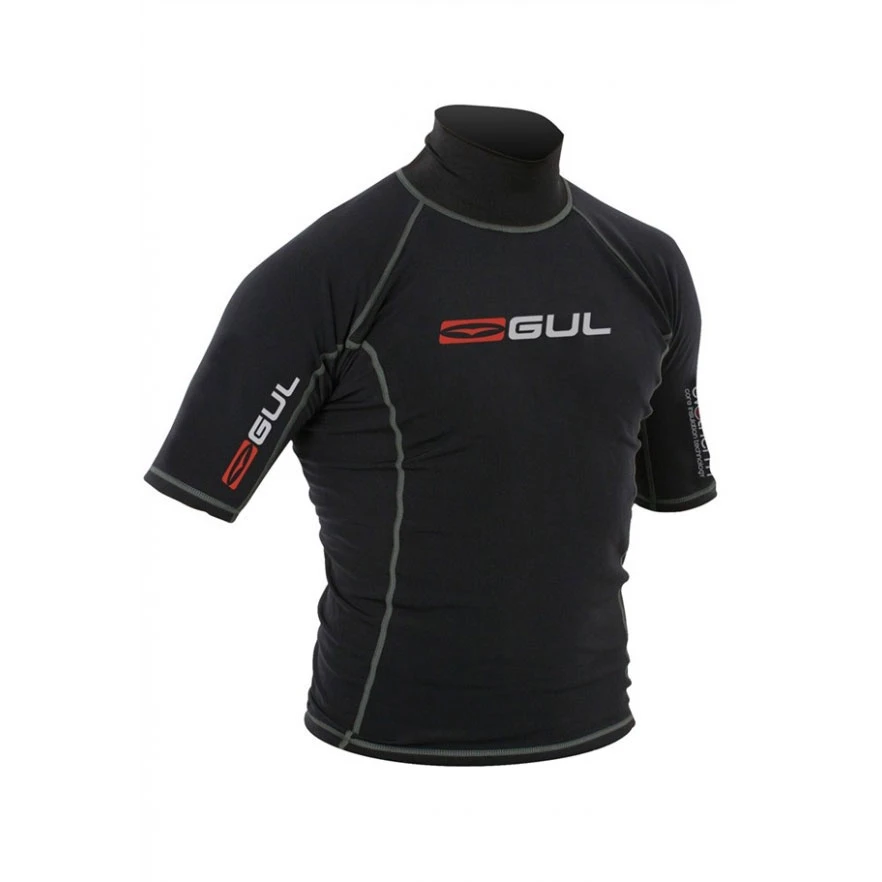 Gul Evotherm Flatlock Short Sleeve Junior Rash Vest/Guards - Black 3 Gul Evotherm Flatlock Short Sleeve Junior Rash Vest/Guards - Black