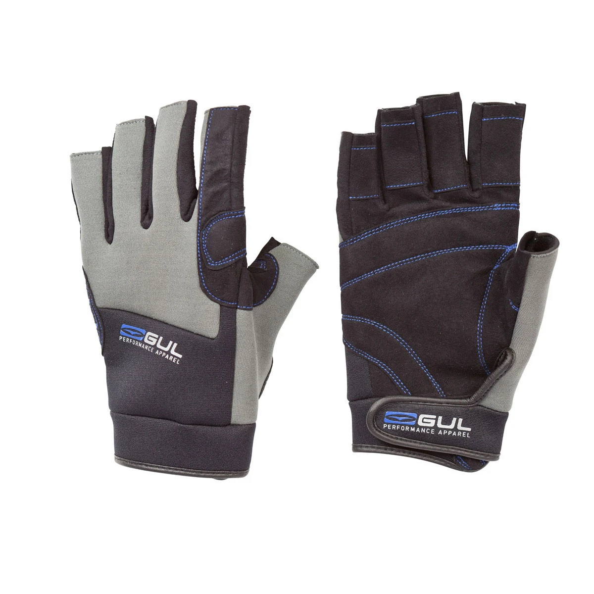 Gul Winter Short Finger Sailing Gloves - Black/Charcoal 3 Gul Winter Short Finger Sailing Gloves - Black/Charcoal